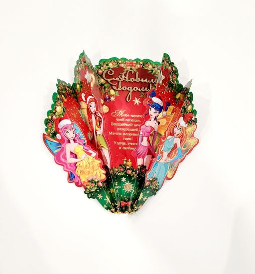 Веер и маска новогодние (маскарадный набор)