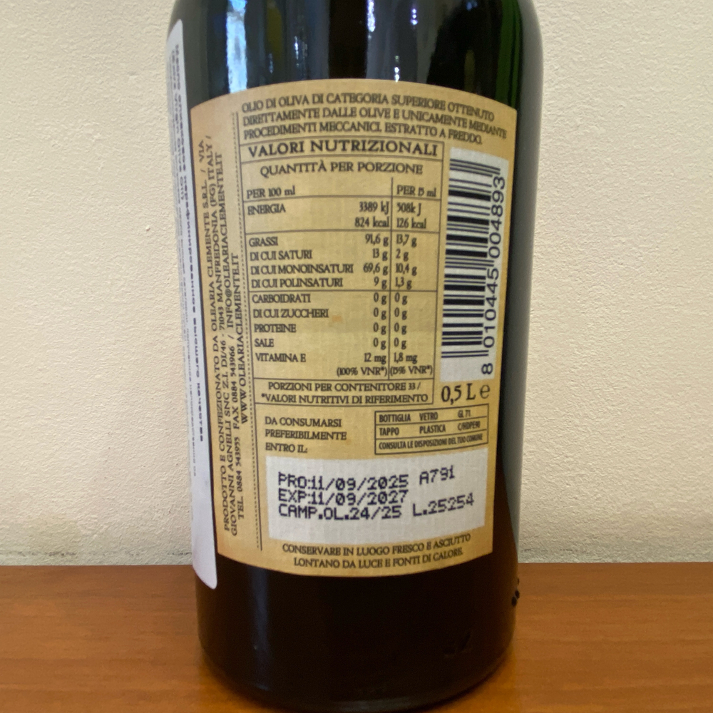 Оливковое масло Clemente "1895", 0,5 л, Италия