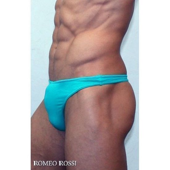 Мужские трусы стринги бирюзово-зеленые Romeo Rossi Dream String RR1005-7
