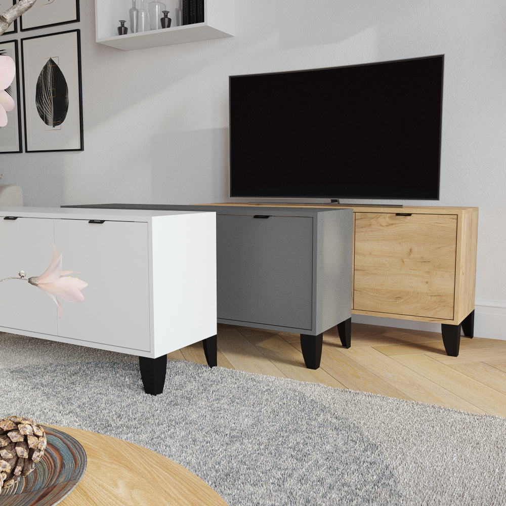 Гостиная Гира тумба для ТВ-техники ГТ-1 дуб крафт золотой