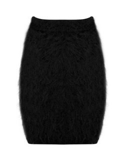 Юбка мини из альпака черный