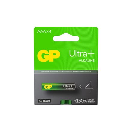 Элемент питания GP Alkaline ULTRA PLUS G-Tech LR03 BL4 24AUPA21-2CRSB4 (1/10/80)