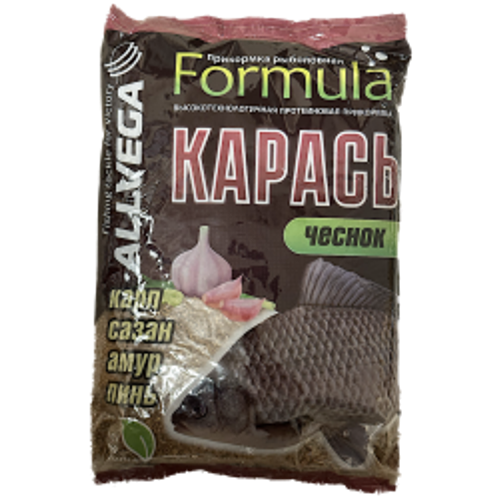 Прикормка рыб. Allvega Formula 0.9кг Carassin Garlic (карась чеснок)