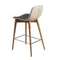 Барный стул Angel Cerda 4044, серая экокожа, орех