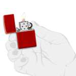 Зажигалка Zippo Classic и покрытием Metallic Red