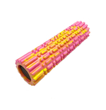 Ролик массажный для йоги MARK19 Yoga ML 45x12,5 см розовый с желтым