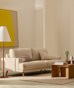 Karin Двухместный белый диван с ножками из массива бука 210 см