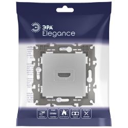 14-3114-03 ЭРА Розетка HDMI, IP20, Эра Elegance, алюминий