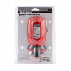 Уровень лазерный ML01T, дальность 10 м, точность ± 0,5 мм, / 1 м, длина волны 650 нм, проекция 1 вертикальная 1 горизонтальная плоскость, резьба под штатив 5/8" Matrix