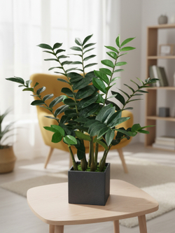 Замиокулькас искусственный 75см в кашпо Лофт Квадро