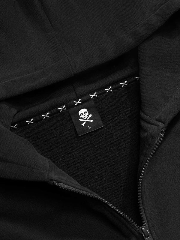 Худи Logo на молнии черный - фото 8