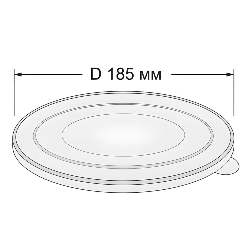 Крышка для салатника Kraft Round 1100/1300 мл 185 мм PP 1/300