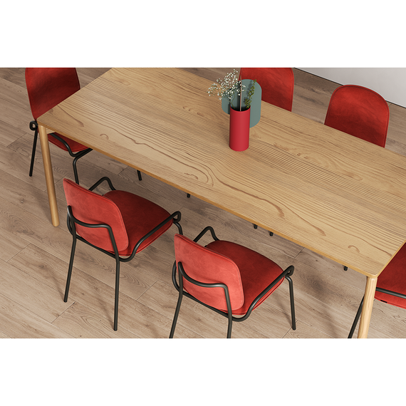 Стул Ror, Double Frame, темно-красный велюр