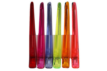 Hairway Зажим пластиковый 6 шт/уп цветной 42014