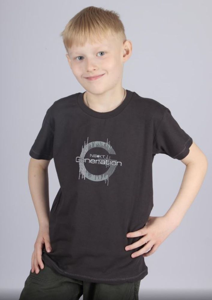 Н3090-8185 угольный футболка для мальчика Basia.