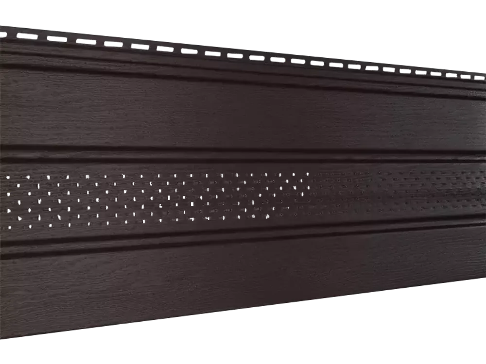 Софит Ю-Пласт с центральной перфорацией коричневый