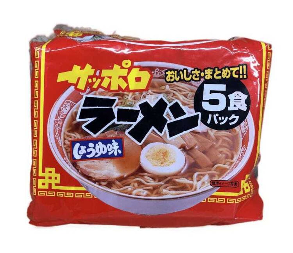 Лапша Sunaoshi с супом Sapporo Soy Ramen 82 г 5 шт
