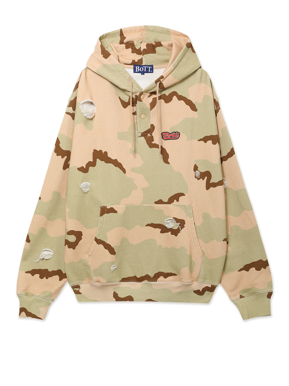 Мужская Толстовка Henley-neck Camo