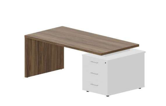 Стол на опорной тумбе 3 ящика (правый) 180(+0/15/30)х90х73.5см