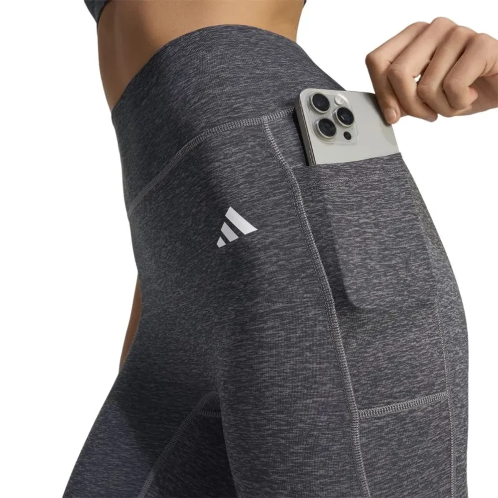 Женские леггинсы Adidas Optime Essentials Heather NFS - grey four melange