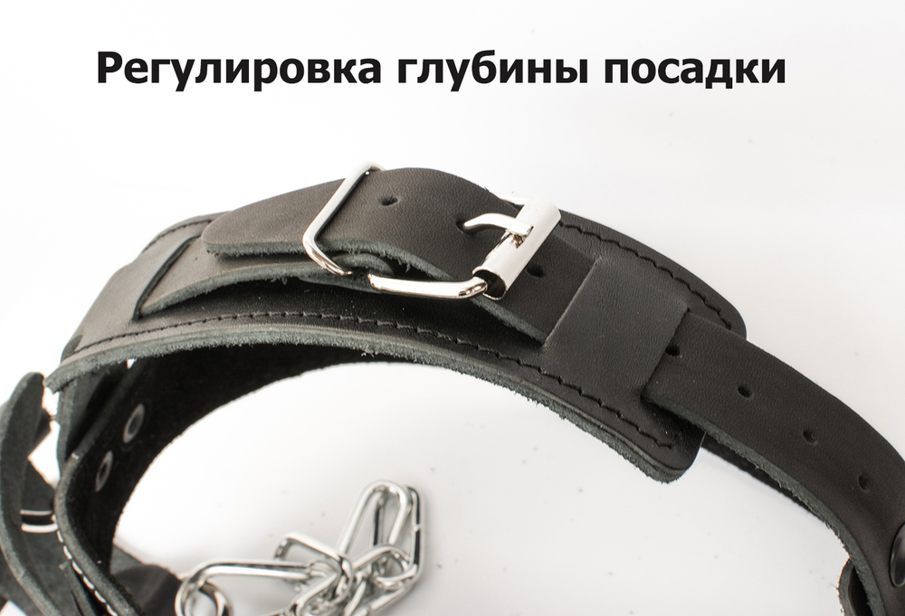 Тренажер для шеи упряжь из натуральной кожи ReKoy FG047