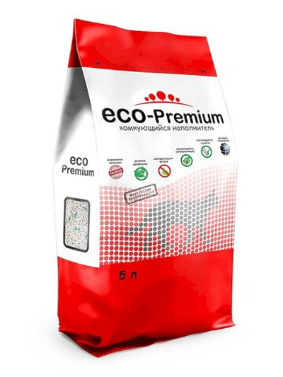 Наполнитель ECO Premium 1,9 кг 5 л GREEN древесный без запаха