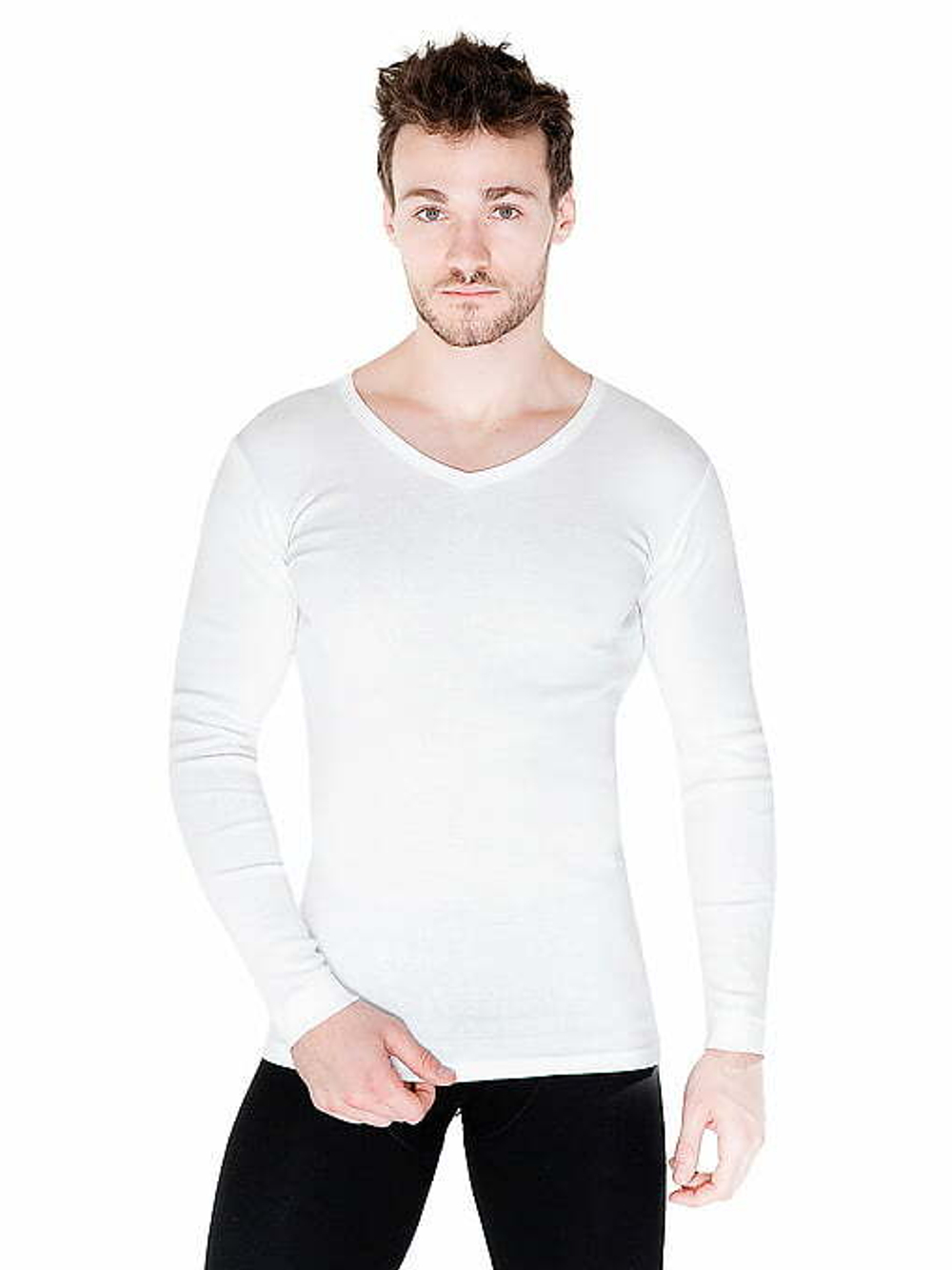 Лонгслив мужской белый