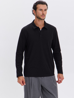 Повседневный базовый лонгслив поло