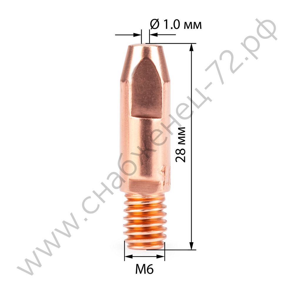 Наконечник Varteg M6х28х1.0 ( 140.0242/MD0009-10)