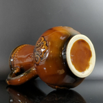 Кувшин керамический с ручкой под холодные напитки, растительный узор, 20 см, винтаж СССР 1970-1990 гг