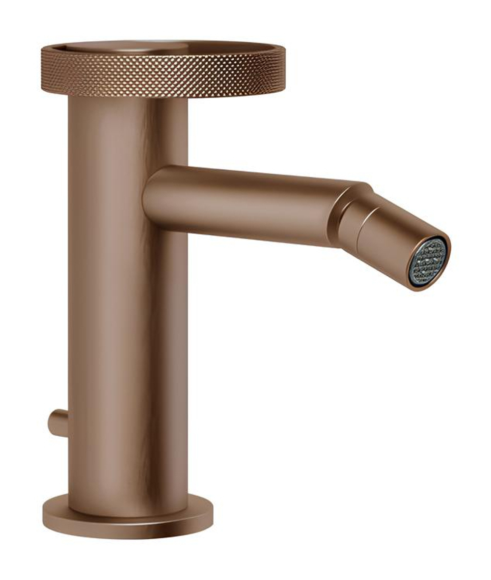 Смеситель для биде Gessi Anello, на 1 отверстие, донный клапан, цвет Copper Brushed PVD