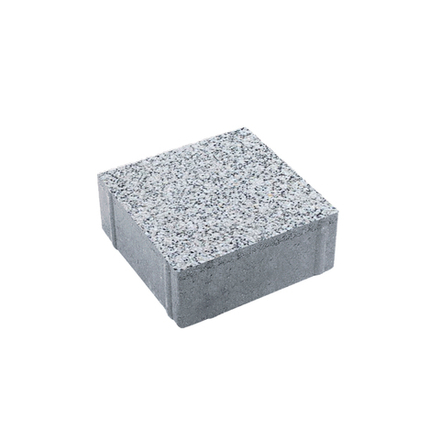 Тротуарная плитка КВАДРАТ 200х200 мм - Стоунмикс Белый с черным