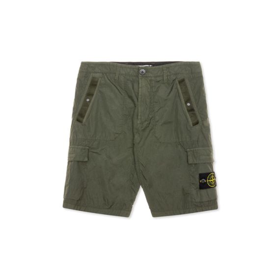 STONE ISLAND Seersucker Bermuda Cargo Shorts