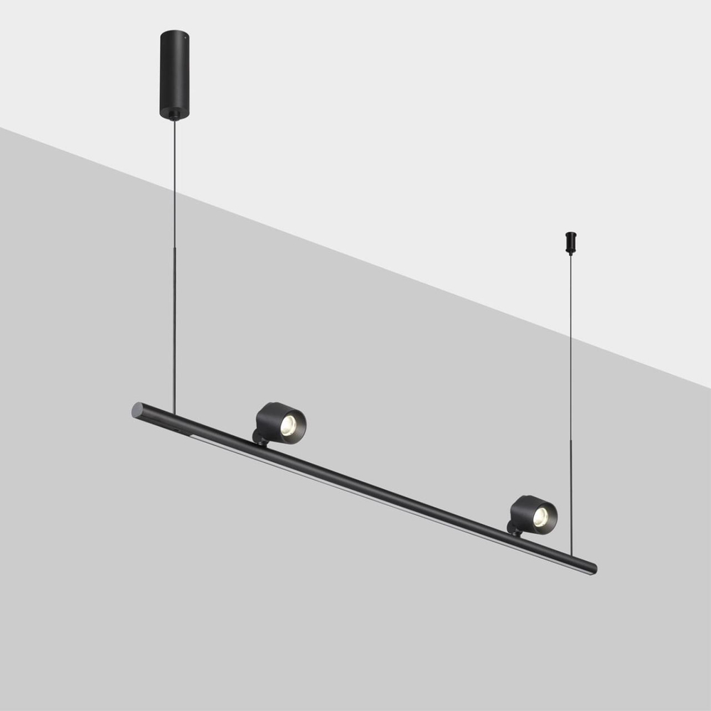359309 OVER NT24 288 черный Светильник подвесной диммируемый (сенсер) IP20 LED 14W+14W 4000K 220-240V FERMO