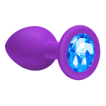 Анальная пробка Lola Games Emotions Cutie Medium Purple light blue crystal 4012-05Lola