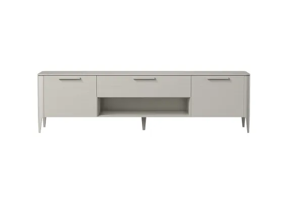 Тумба Type oak под ТВ ширина 200 см (серо-бежевый)