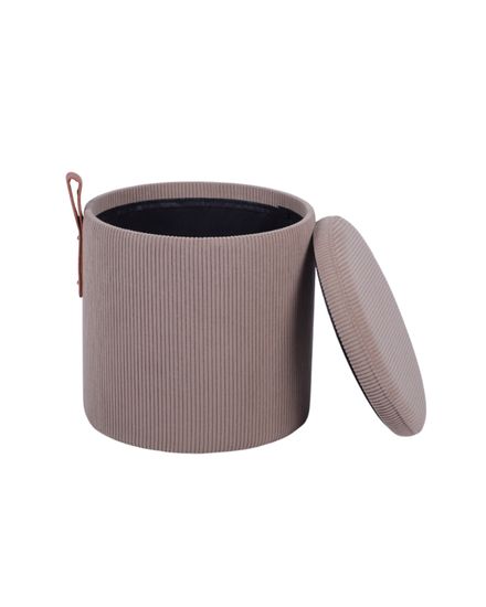 Пуф Руни S с ящиком вельвет коричневый