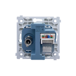 Механизм компьютерной+спутниковой розетки RJ45+SAT,  серия DA