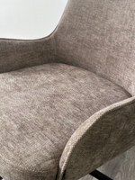 Стул М-City DISAUR Луиджи Данс 180 Град. Поворотный, Nordic 35 Серо-Коричневый, Черный каркас