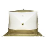 Палатка зимняя куб СЛЕДОПЫТ &quot;Premium Long&quot; 2,35х2,0 м, S по полу 4,7 кв.м, 3 слоя, цв. оливковый/бел