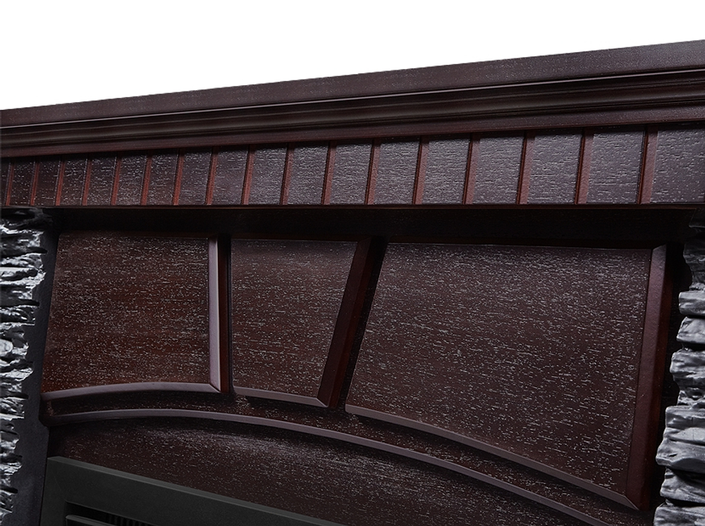 Портал Firelight Porto 25 камень черный, шпон венге