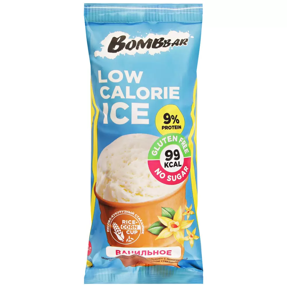 Мороженое Bombbar Low-calorie ванильное 80 гр