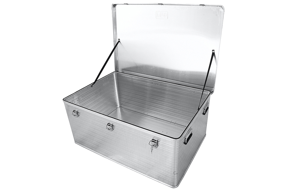 Ящик алюминиевый усиленный с замком 1176х790х517 мм (ДхШхВ)