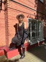 Платье шелковое Большевичка черное