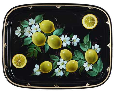 Жостовский поднос декоративный, размер 45х35 см (A19), металлический