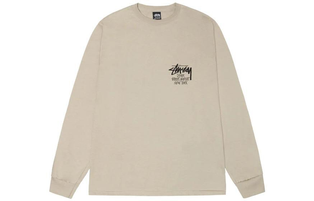 Толстовки Stussy x Dover Street Market FW23 DSM New York Ls Tee Logo T, 3993819-KHAK