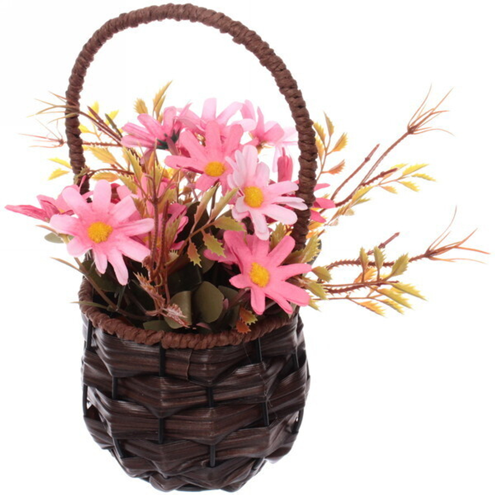Цветочная композиция «Нежная Венера» 22*9см в корзинке, цвет розовый