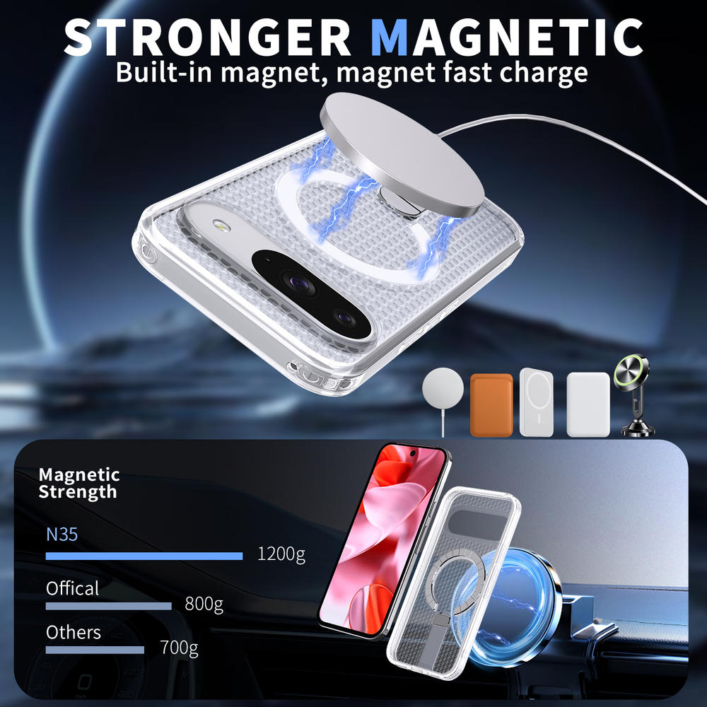 Прозрачный чехол Mesh Pro Magnetic Case для Google Pixel 9 / Pixel 9 Pro