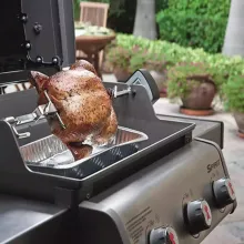 Вертел с двумя зажимами и электромотором для грилей Weber Spirit 200/300 серии