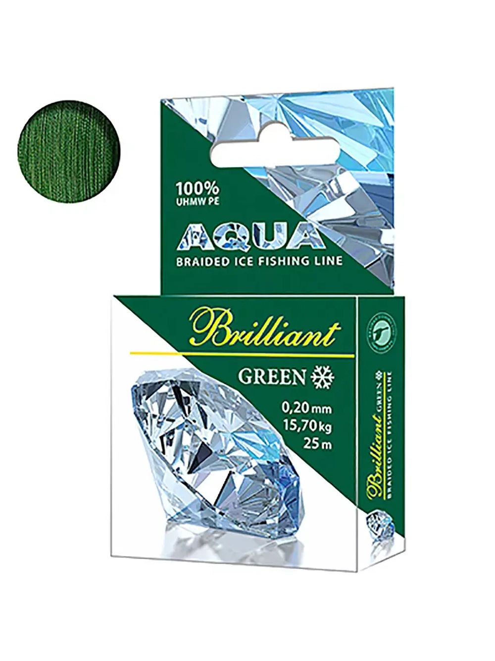 Плетеный шнур для рыбалки AQUA Black Brilliant зимний